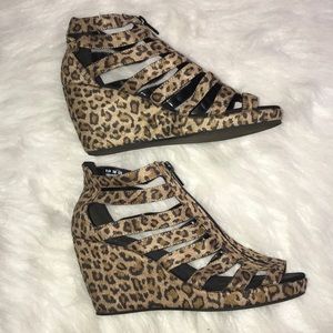 H&M Leopard Print Wedges